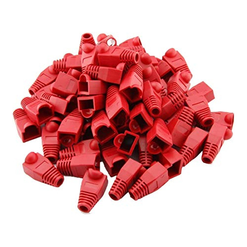 Cubierta Rj45, 100 Pcs Conector Ethernet Botas De Alivi...