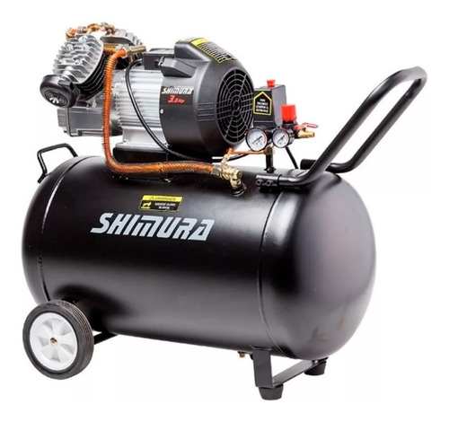 Compresor De Aire 100lts 3hp Bicilindrico Cabezal V Shimura.