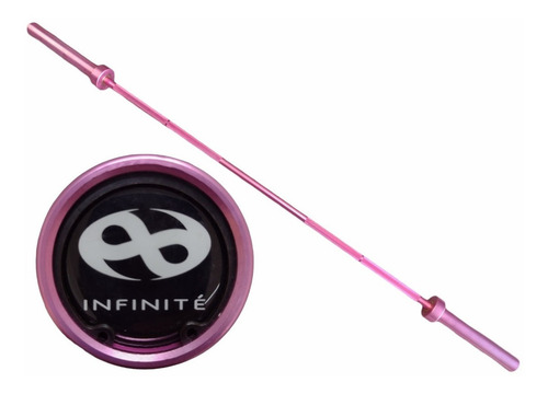 Infinité Barra Olímpica De Aluminio Peso 5kg Largo 180cm Color Rosa Chicle