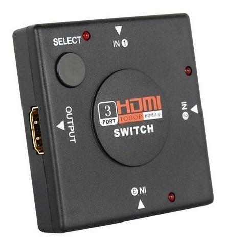 Adaptador 4 Puertos Hdmi Switch Conmutador Splitter Full Hd