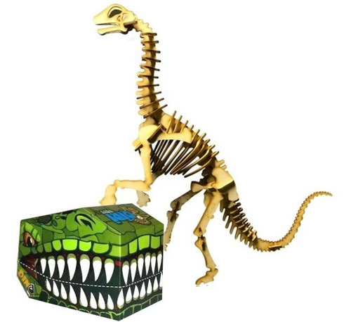 Dinosaurio Argentinosaurus Armar Esqueleto Madera Puzzle 3d