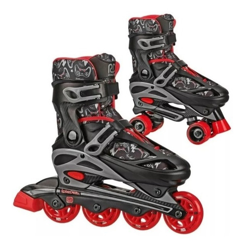 Imagen 2 de 2 de Patines 2 En 1 En Linea O 4 Ruedas Ajustable Niños