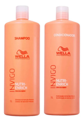 Kit Wella Invigo Nutri-Enrich Shampoo 1L + Condicionador 1L