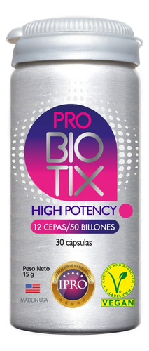 Probiotico En Capsula Probiotix High Potency 12 Cepas 30 Cap