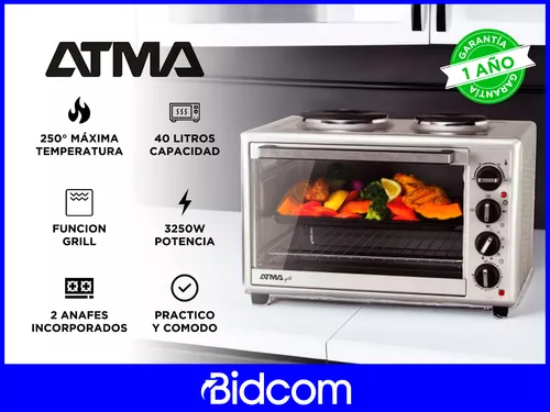 Horno Eléctrico Grill Capacidad 40 Lts con Anafes Atma