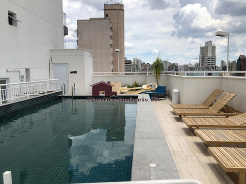 Imagem 9 de 15 de Cobertura ,1 Dormitório,cobertura Especial,com A Melhor Vista Da Republica. - Qy4095
