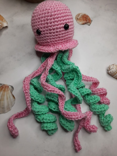 Pulpo De Apego Amigurumi Para Bebés / Medusa De Apego