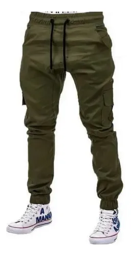 Pantalon Cargo Hombre Gabardina Jogger Cargo Mom Michigan