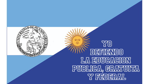 Bandera Defensa Uba Universidad Publica  90x1,50 C/tira