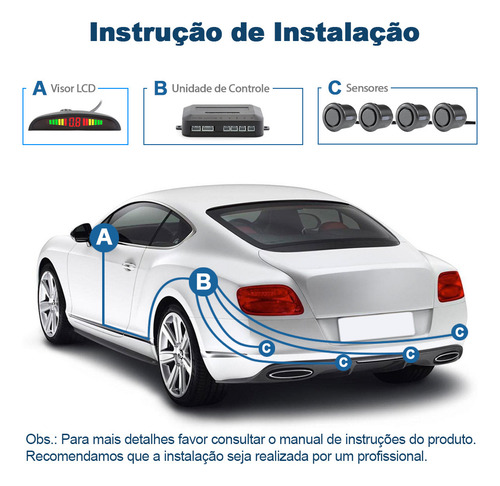 Retrovisor Com Tela + Câmera + Sensor Ré Cinza Gol G6