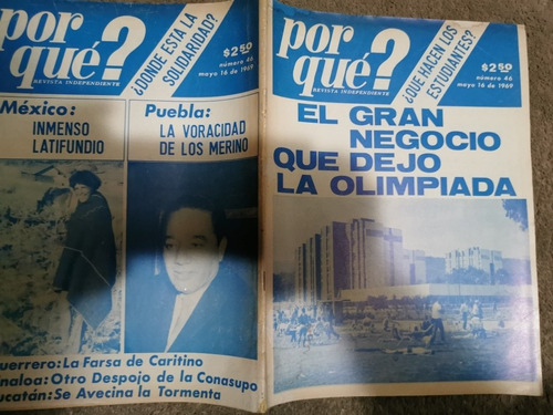 Revista Porque El Gran Negocio De Las Olimpiadas Año 1969