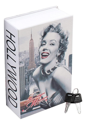 Caja Fuerte Simulando Libro Cofre Porta Valores 24x15x5,5 Cm Color Marilyn Monroe