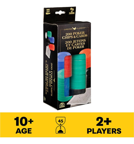 Cardinal Classics, Juego De 200 Fichas De Póquer Baraja...