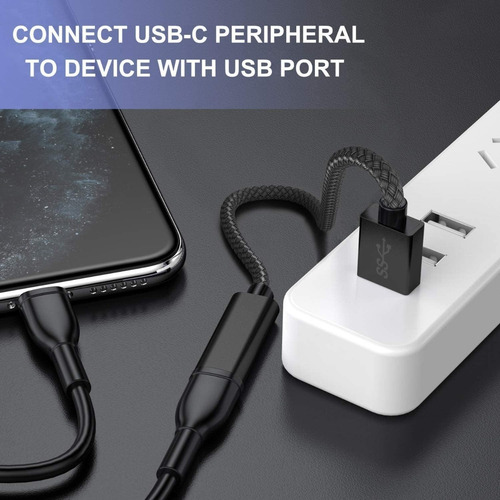Imagen 7 de 8 de Adaptador - Usb-c 3.1 Hembra A Usb 3.0 Macho - 5gbps - 23cm