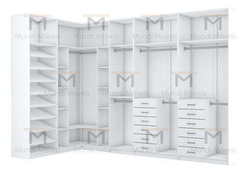 Kit Closet Módulos Soltos 100% Mdf M869.b (closet, Loja)
