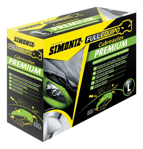 Cubreautos Pijama Simoniz Premium Talla L Sedán