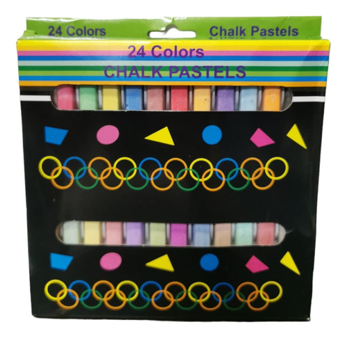 Tiza Escolar Colores Pastel Chalk X 24 