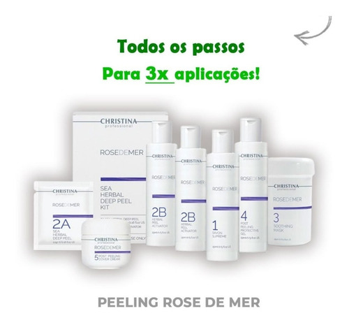 3x Aplicações Peeling Rose De Mer Mar Morto - Envio Imediato