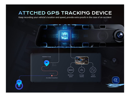 Pelsee P12 Mirror Dash Cam, 123939 2k Qhd Backup Camera...
