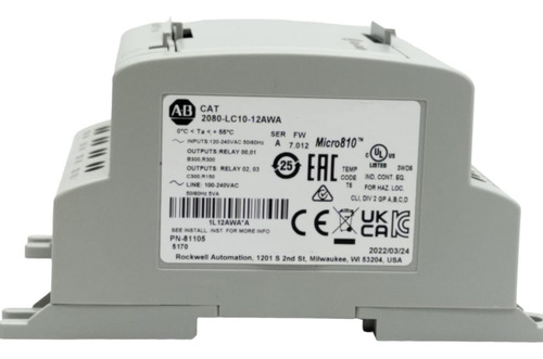 Allen Bradley Micro 2080-lc10-12awa