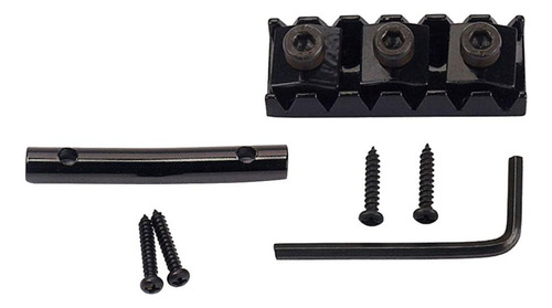 A Electric Guitar String Retainer Bar + Locking Nut Negro