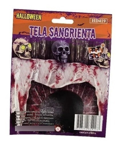 Imagen 1 de 2 de Tela Sangrienta Sangre Decoracion Halloween Cotillon