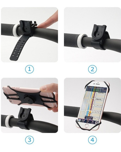 Imagen 4 de 4 de Soporte De Celular Rotacion 360° Para Bicicleta Desmontable