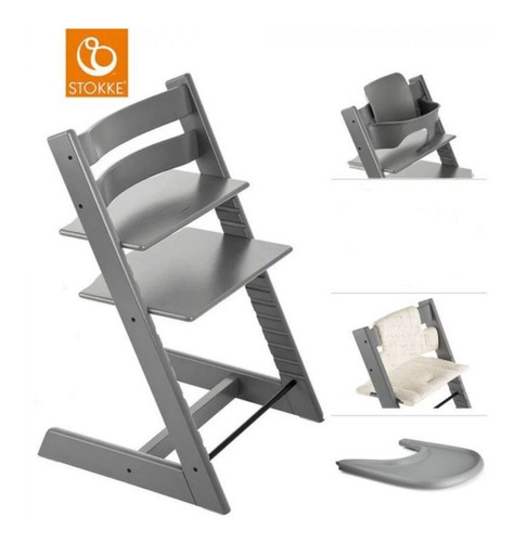Imagen 1 de 2 de Stokke Tripp Trapp Babyset Cojin Tray - Storm Grey