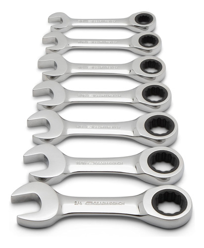 Gearwrench 7 Pc 12 Pt Stubby Juego Llave Combinada Trinquete