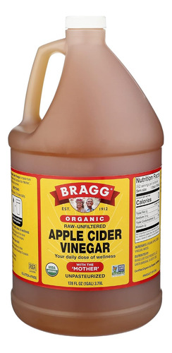  Vinagre De Sidra De Manzana Organico Natural Bragg 3.79 L