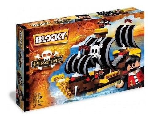 Blocky X290 Piezas Piratas Barco Con Muñecos (2392)