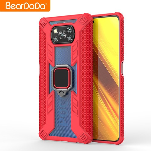 Funda Uso Rudo Con Anillo E Imán Xiaomi Poco X3 Nfc