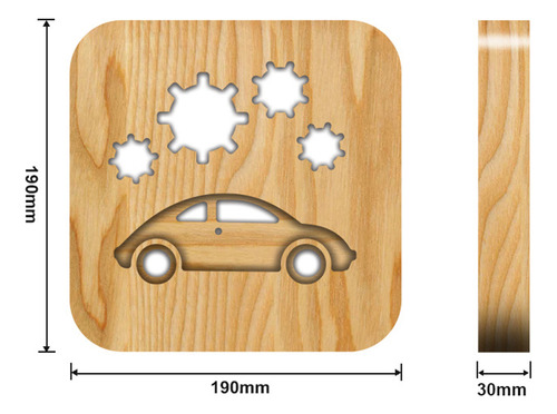 Luz De Escritorio Usb Led De Madera Con Luz Nocturna