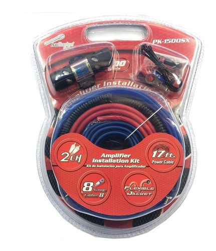Kit Instalación Audio 8 Gauge Cable Rca Completo Audiopipe