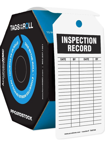 Papel Adhesivo De Registro De Inspección Tar708
