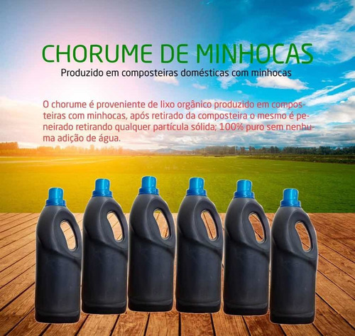 ** 5 Litros ** Chorume, Lixiviado, Vermicomposto De Minhoca