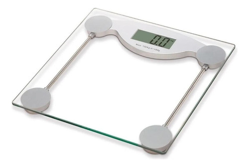Balança Corporal Digital Quadrada De Chão Vidro 180kg Dieta