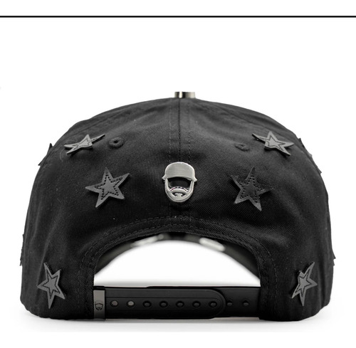 Gorra Barbas Hats Rich 4 Ever Estrellas Con Swarovski Negros Snapback