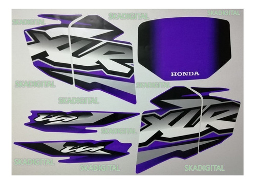 Kit Completo De Calcomanías Honda Xlr