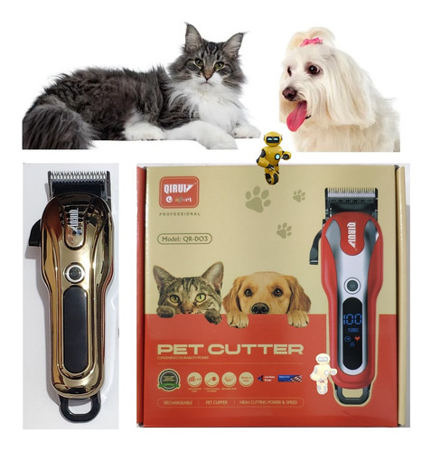 Máquina De Corte Pet  Cachorro E Gato Qr-do3 Bivolt Turbo 5w