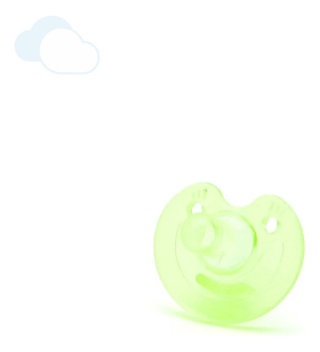 Chupete Silicona Inicial 0-3m Cavidad Dedo Baby Innovation Color Verde