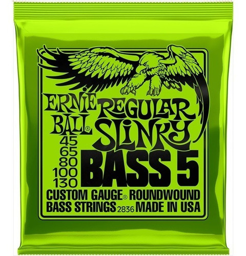 Ernie Ball 2836 Slinkybass Para Bajo De 5 Cuerdas  45-130 