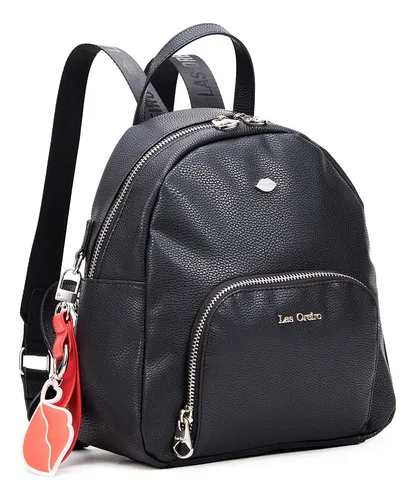 Mochila cuero mujer negra hotsell