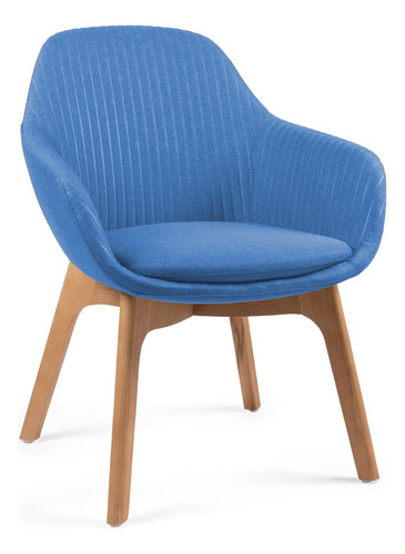 Offiho Silla De Visita Fabrizia Con Base De Madera De Fresno