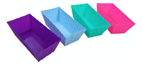 Base Para Fiesta/centro De Mesa Rectangular Plástico (2pzas)