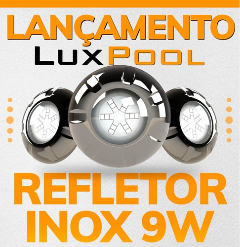 Kit Led Piscina Com Módulo Wifi + 6 Leds Rgb 9w Inox + Fonte