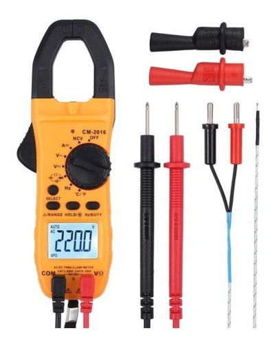 Avanzada Digital Pinza Amperimetrica Trms Rango Automático 6