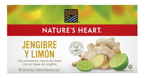 Té Nature's Heart Jengibre Limón 20 Sobres