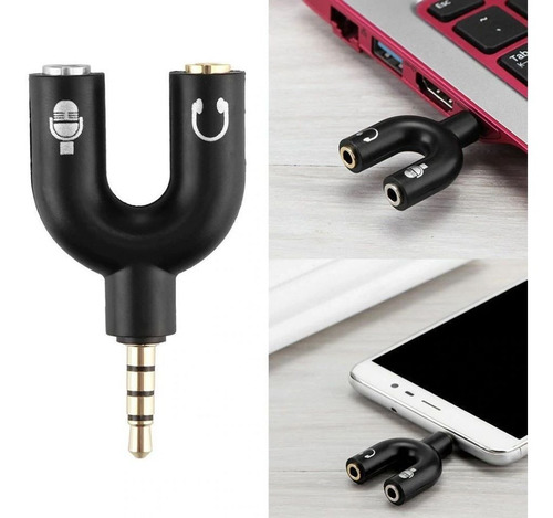 Splitter Divisor Microfono Audífono Adaptador 3.5 Mm