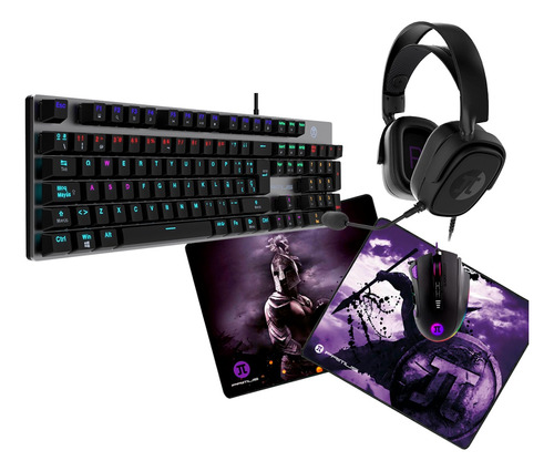 Combo Gamer Primus 4 En 1 Teclado Auricular Mouse Kp3 7 Css